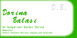 dorina balasi business card