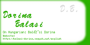 dorina balasi business card